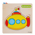 Mini Square Shape wooden Puzzle Submarine