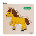 Mini Square Shape wooden Puzzle Horse
