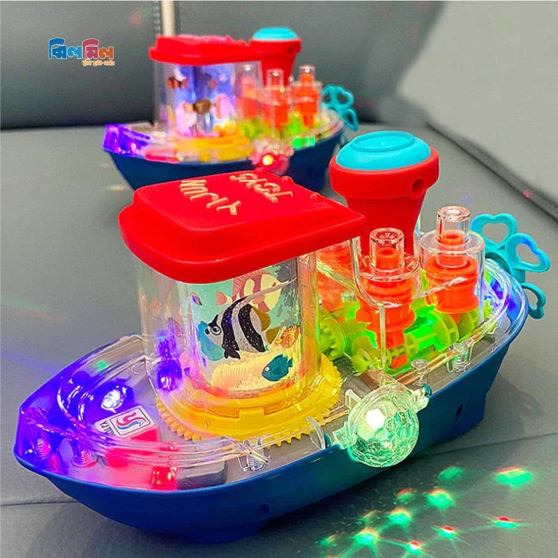 transparent gear land ship