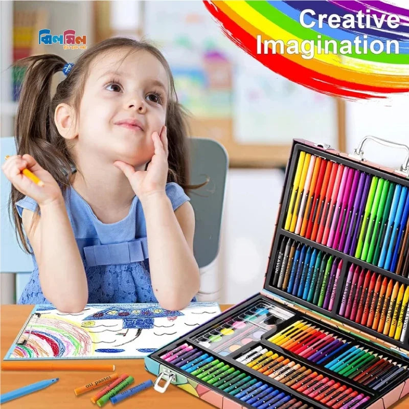 180 Pcs Color Deluxe Wood Art Drawing Set