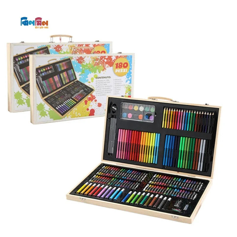 180 Pcs Color Deluxe Wood Art Drawing Set