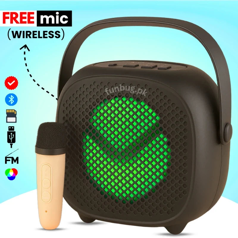 Bluetooth Speaker with Mini Karaoke Machine for Kids