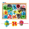 Montessori Wooden Insects With Fishing Sticks