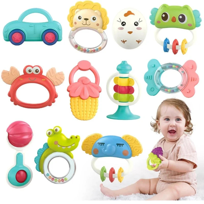 10 pcs Handbell Baby Rattle Toys