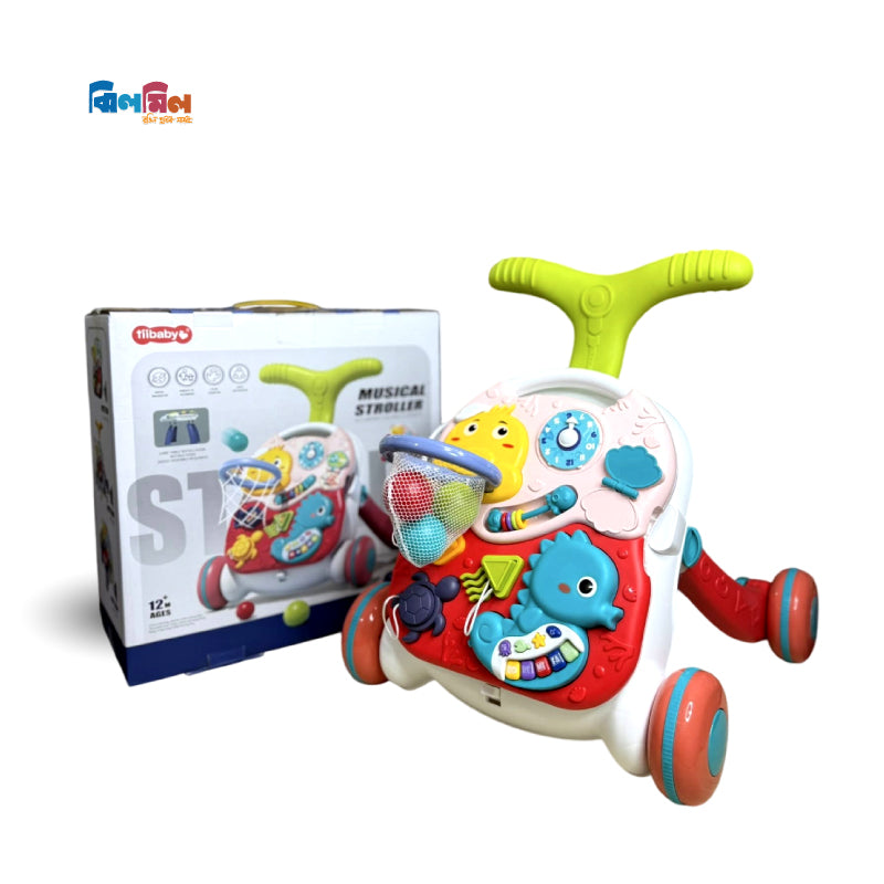 tiibaby 3-in-1 Musical Stroller Push Walker