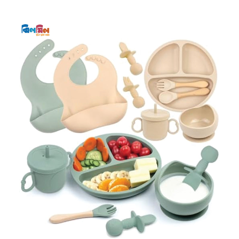 SILICONE BABY FEEDING SET