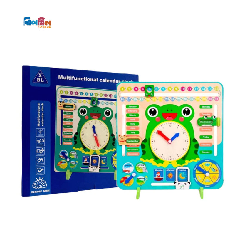Multifunctional Calendar Clock - Frog