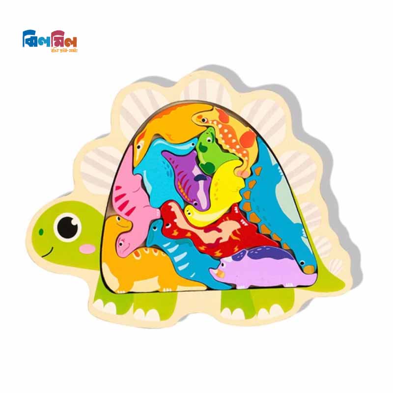 TOYARTSY Wooden 3D Puzzle Turtle
