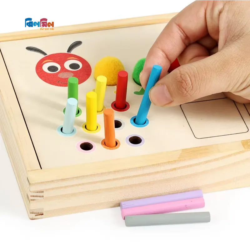 Caterpillar Wooden Color & Number Learning Toy Set