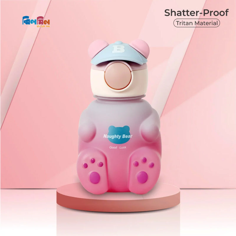 Noughty Bear Water Bottle Pink