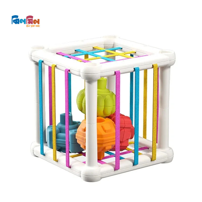 Baby Shape Sorter Toy – Montessori Sensory Cube