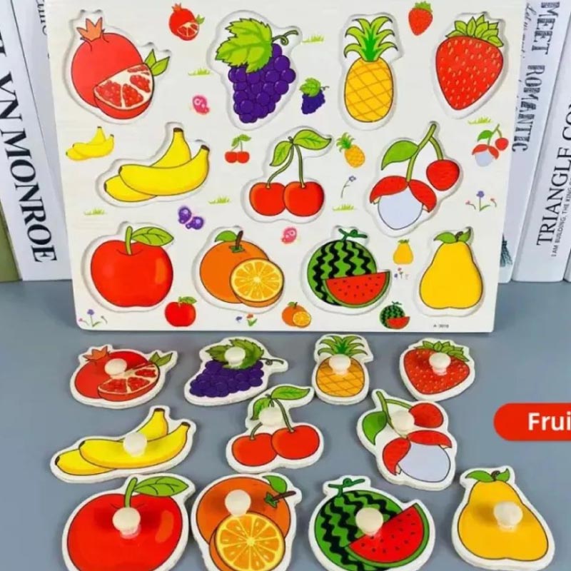 Wooden Fruits Pin Puzzle