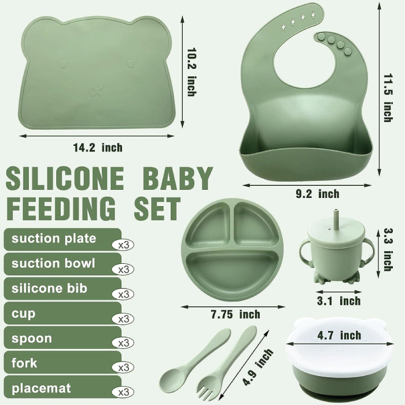 SILICONE BABY FEEDING SET