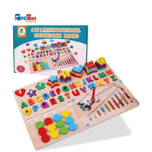 6-in-1 Multifunctional Logarithmic Board (Alphabet Premium Version)