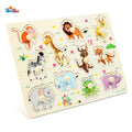 Wooden Animals Pin Puzzle