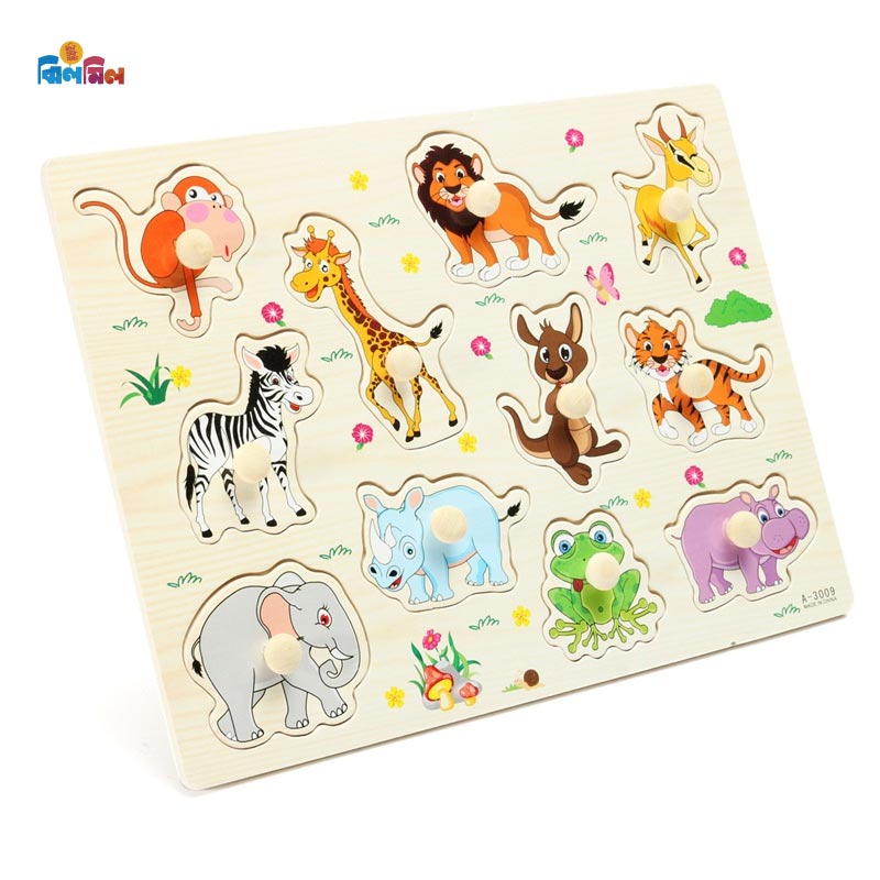 Wooden Animals Pin Puzzle