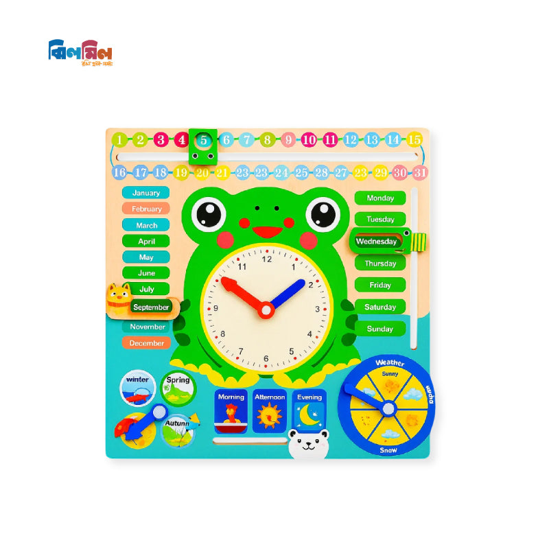 Multifunctional Calendar Clock - Frog