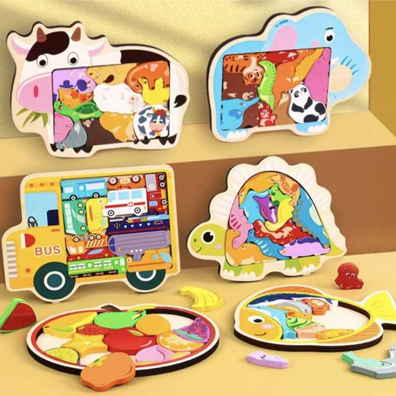 TOYARTSY Wooden 3D Puzzle Elephant