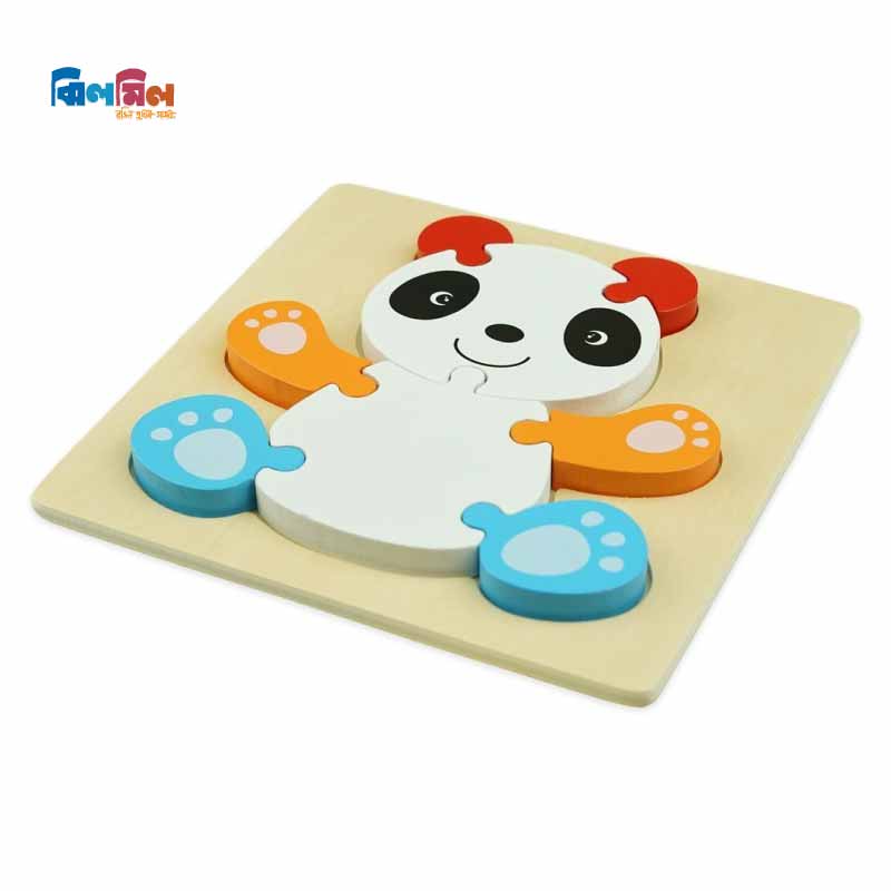 Baby 3D Wooden Puzzle Colourful Panda