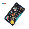 Wooden Solar System Model Board with 8 Planets