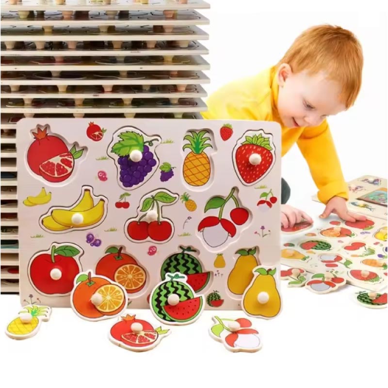 Wooden Fruits Pin Puzzle