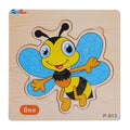 Mini Square Shape wooden Puzzle Bee