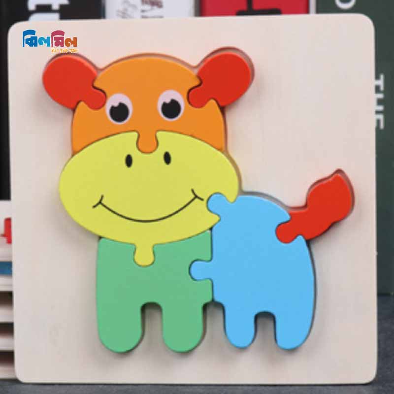 Baby 3D Wooden Puzzle Cow