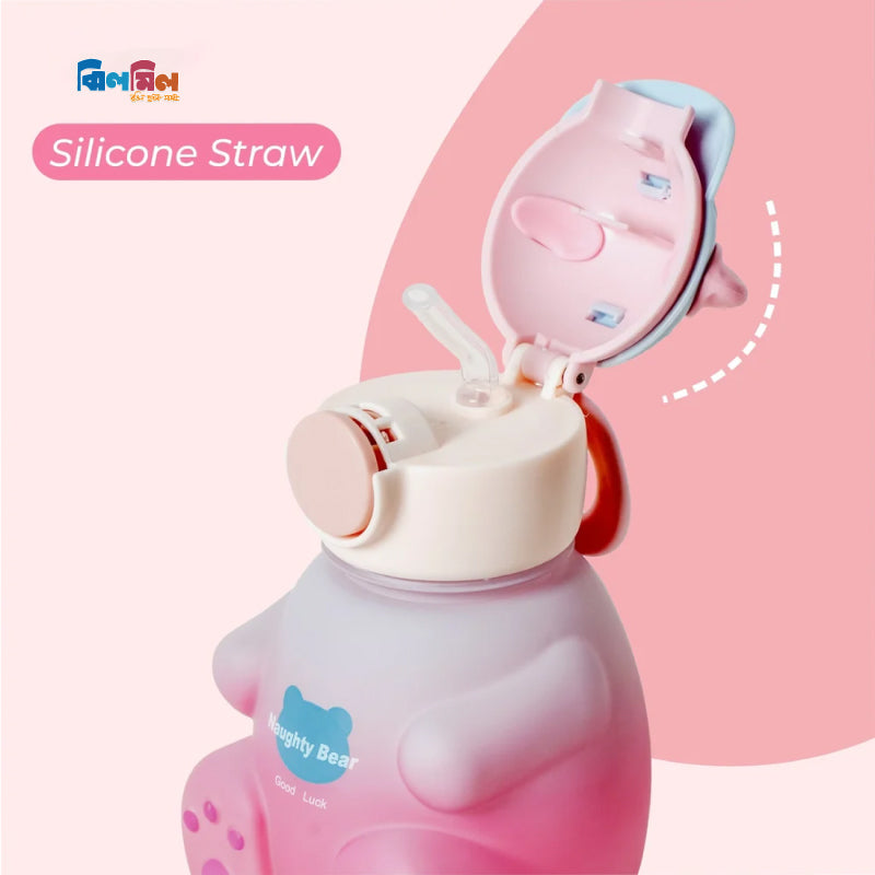 Noughty Bear Water Bottle Pink