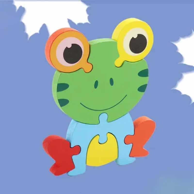 Baby 3D Wooden Puzzle Frog