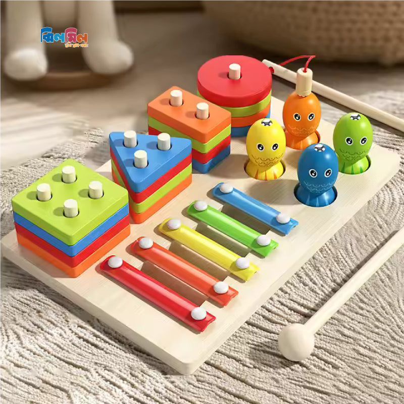 Wooden Three In One Column Set