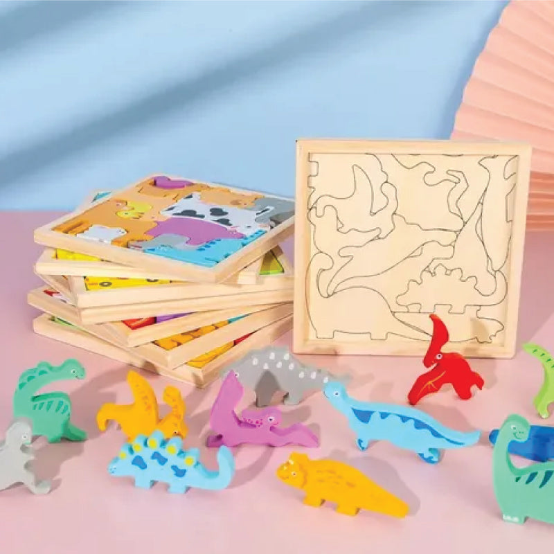 Wooden 3D Cartoon Block Puzzle