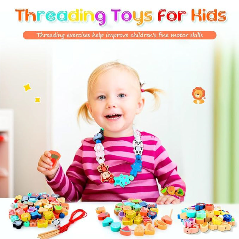 Wooden Lacing Beads Toy(Box)