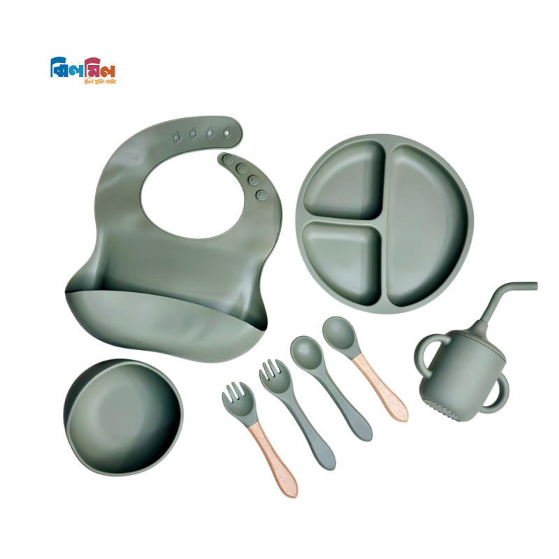 SILICONE BABY FEEDING SET