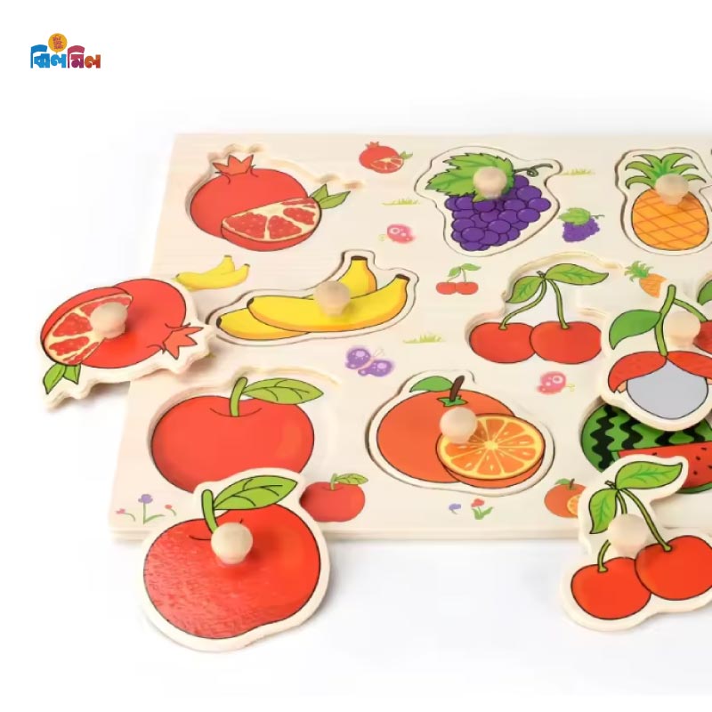 Wooden Fruits Pin Puzzle
