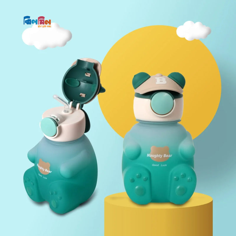 Noughty Bear Water Bottle Green