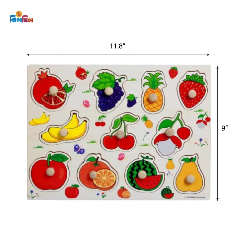 Wooden Fruits Pin Puzzle
