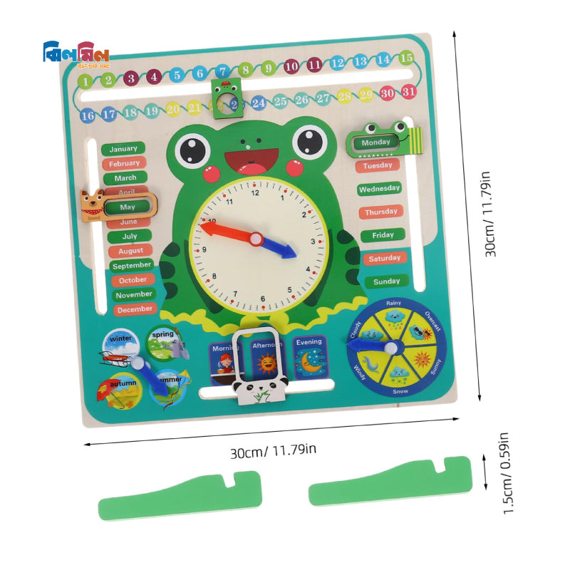 Multifunctional Calendar Clock - Frog