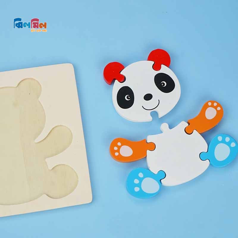 Baby 3D Wooden Puzzle Colourful Panda