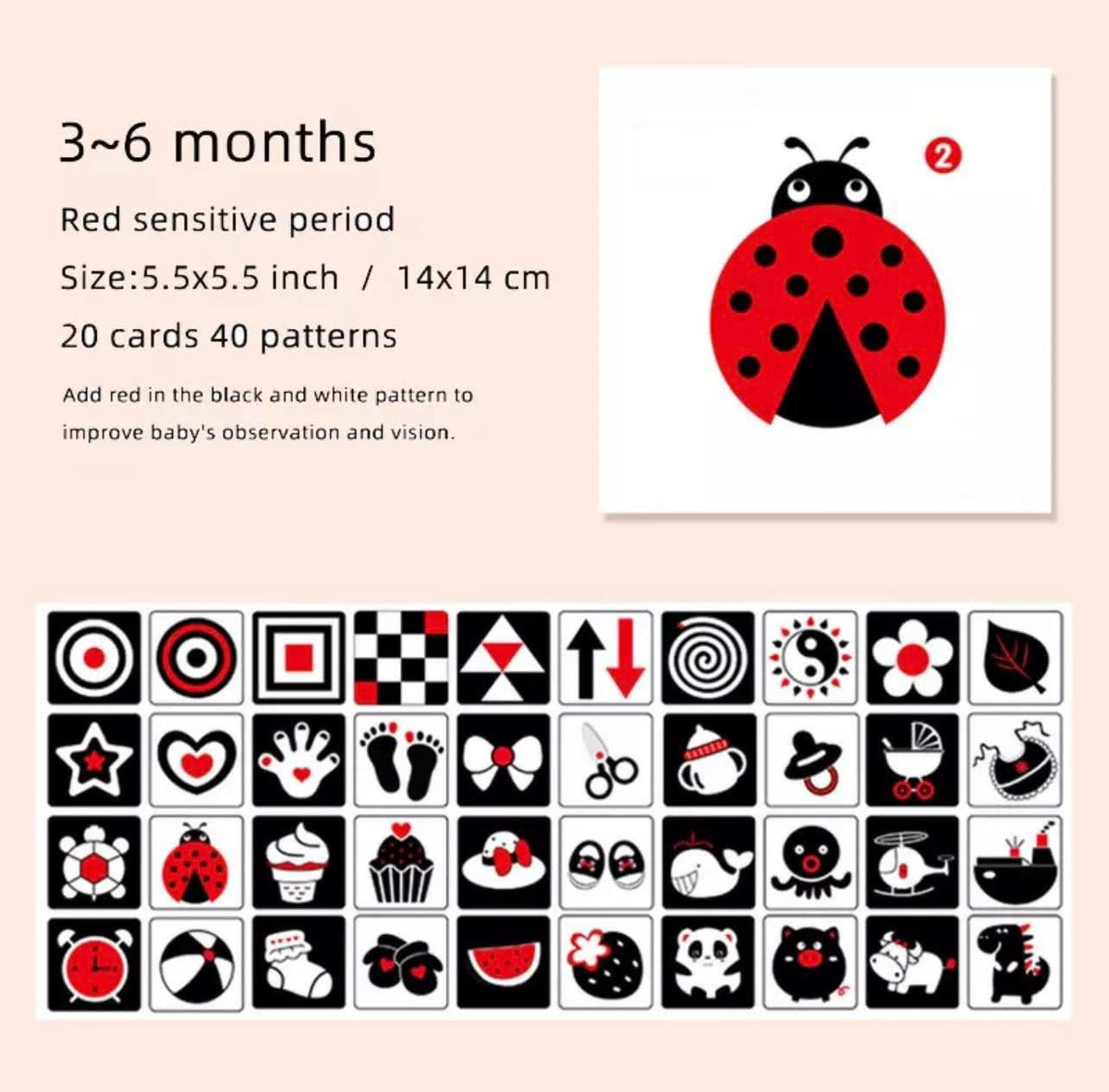 Smart BABY VISION Stimulation Cards (3-6 Months) - Stage-2