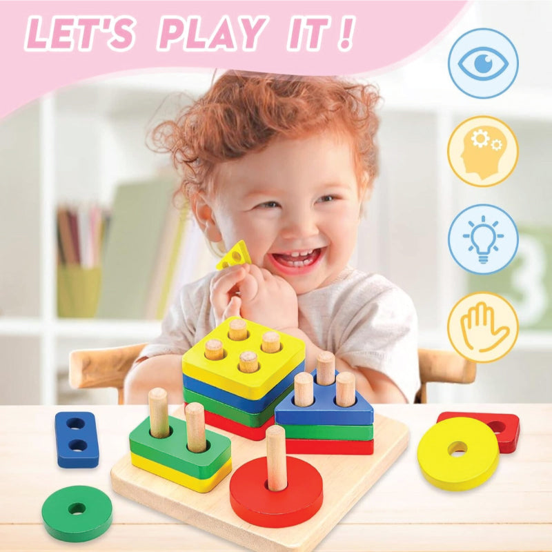 Shape Sorting and Stacking Puzzle