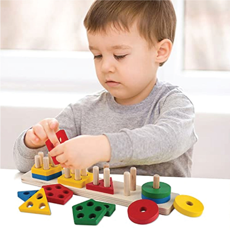 Shape Sorting and Stacking Puzzle