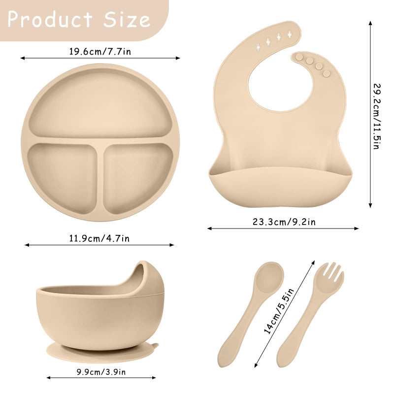 SILICONE BABY FEEDING SET