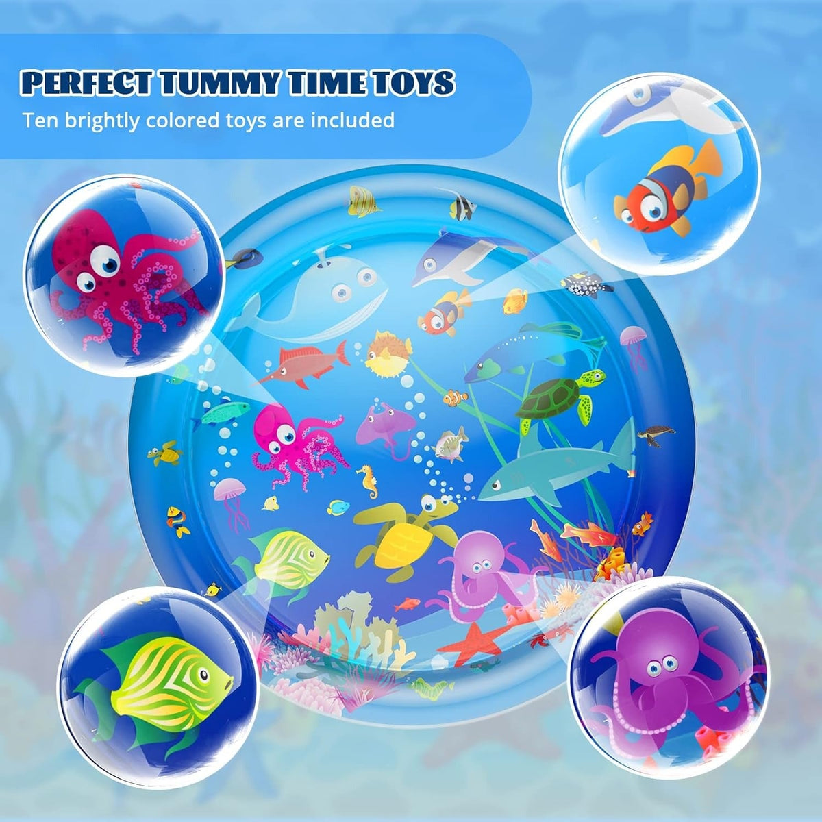 Water Play Mat For Infants and Toddlers Baby Toys Round shape