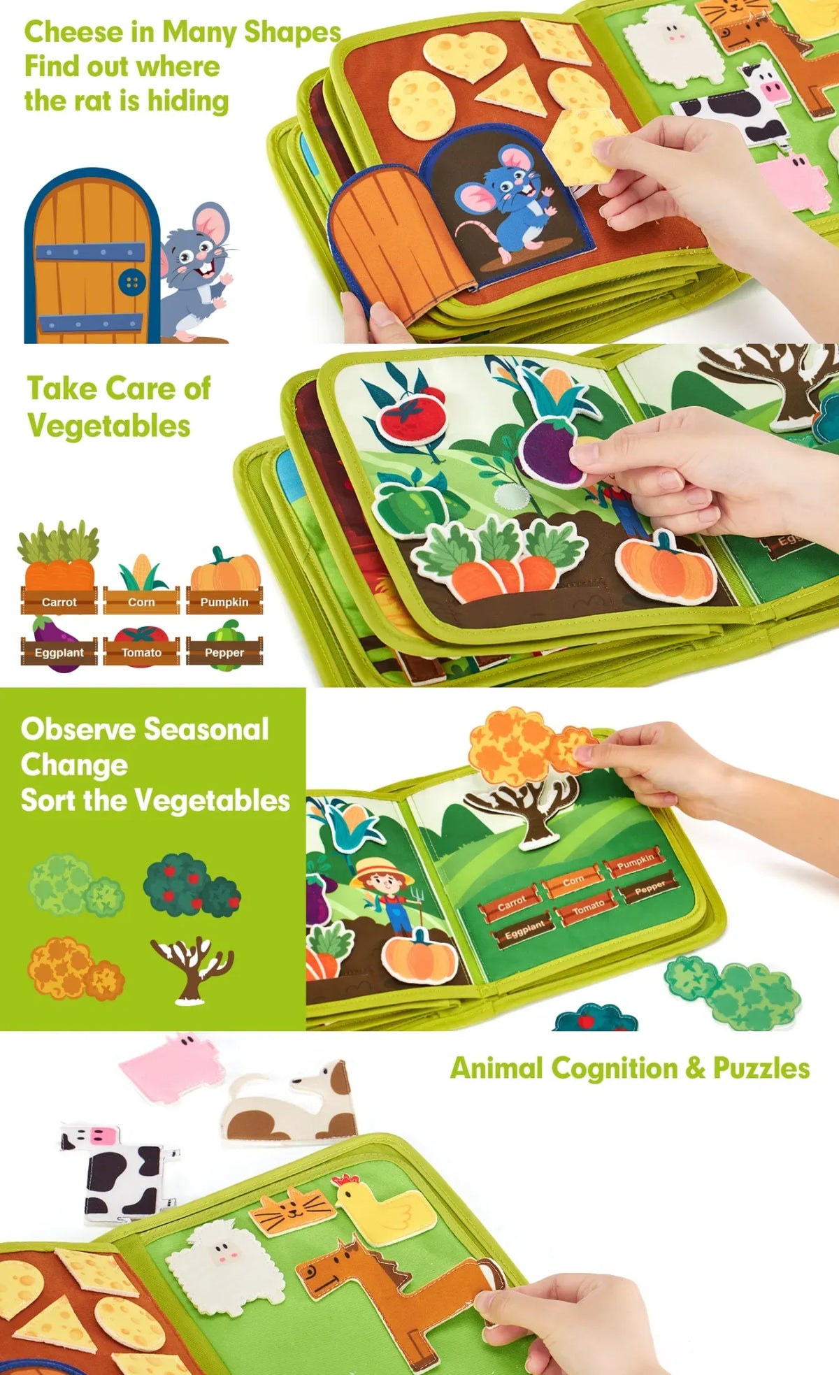 Farm Animal Story Busy Cloth Book