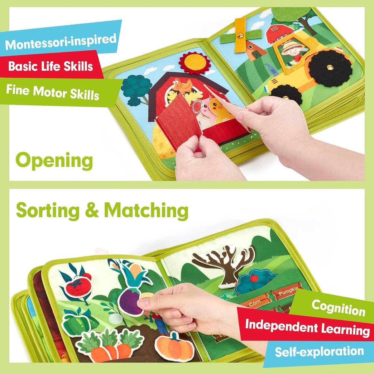 Farm Animal Story Busy Cloth Book