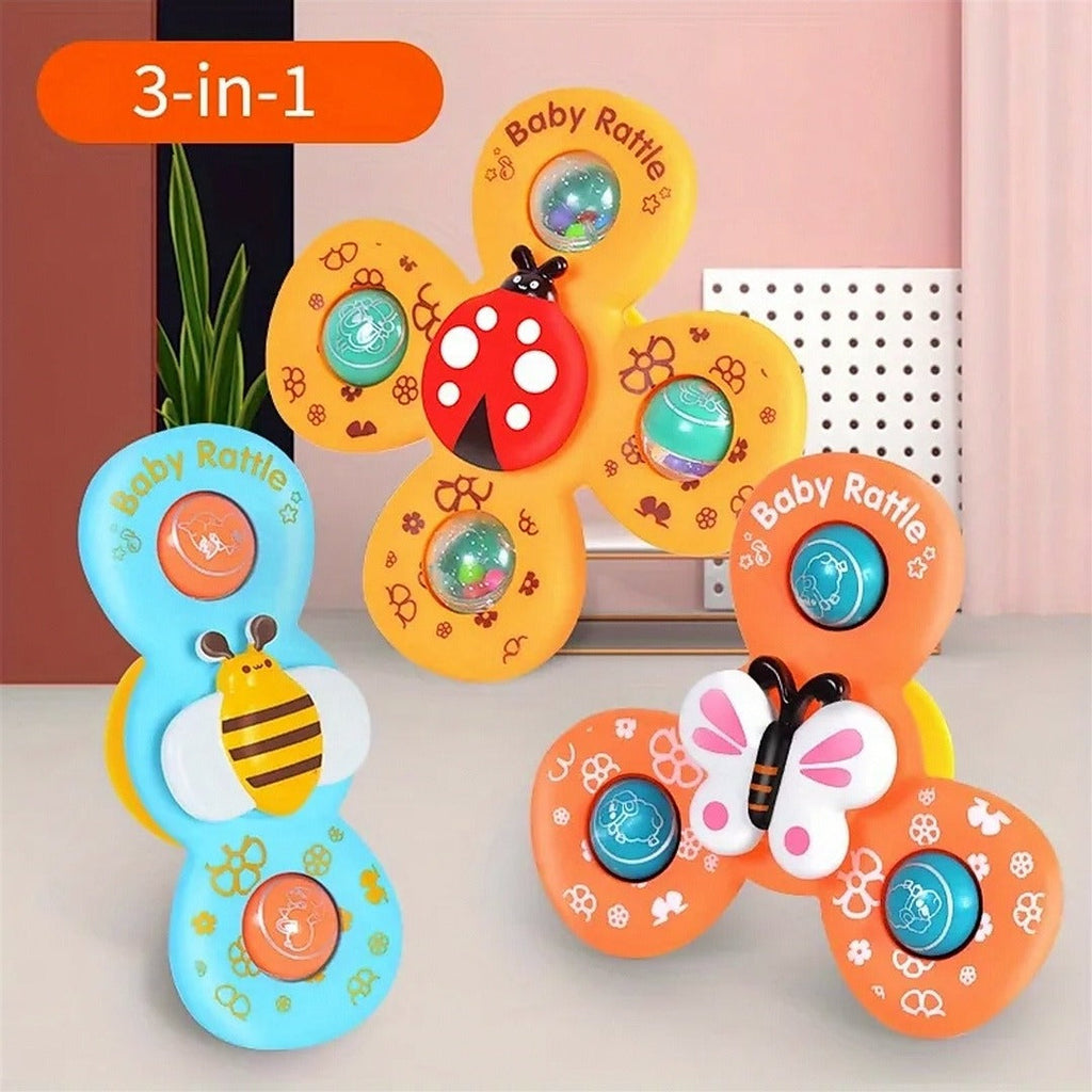 Baby Suction Cup Spinner Rattle Toy